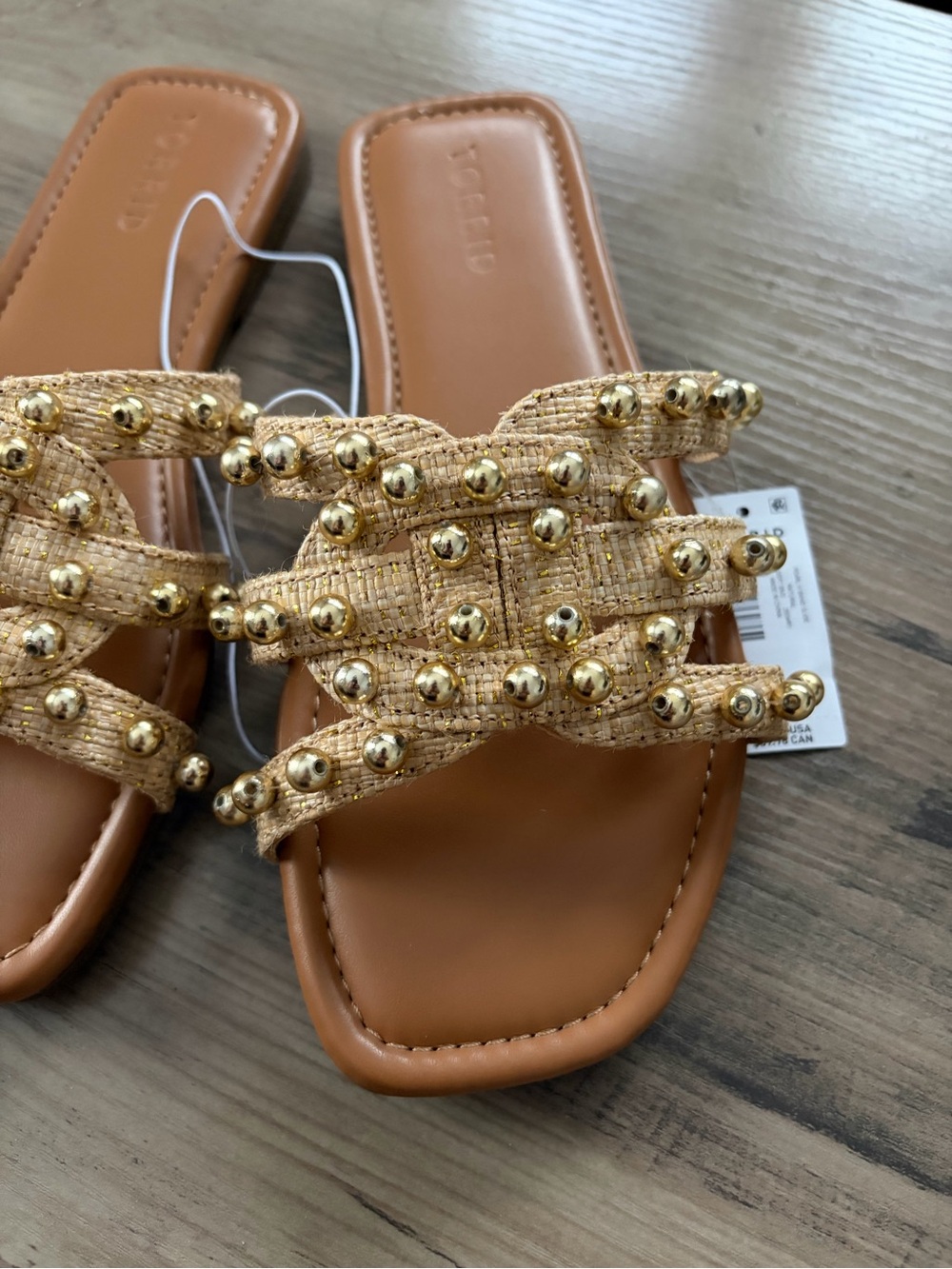 Torrid Wide Width Gold Sandal Slides - Picture 4 of 7
